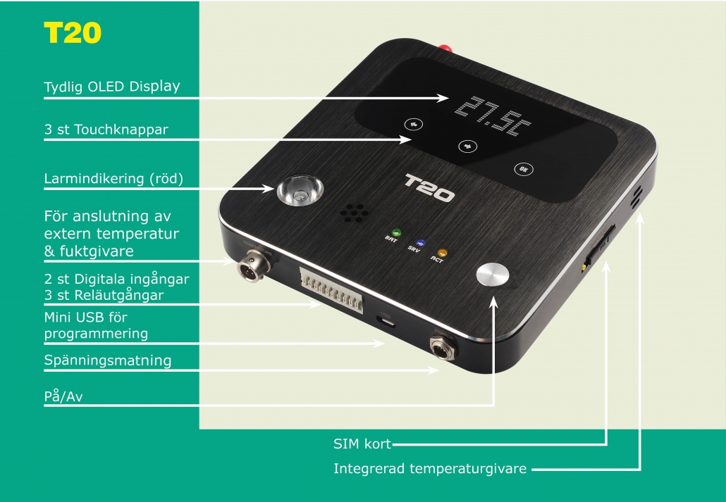 Design flexibel Larmsändare T20